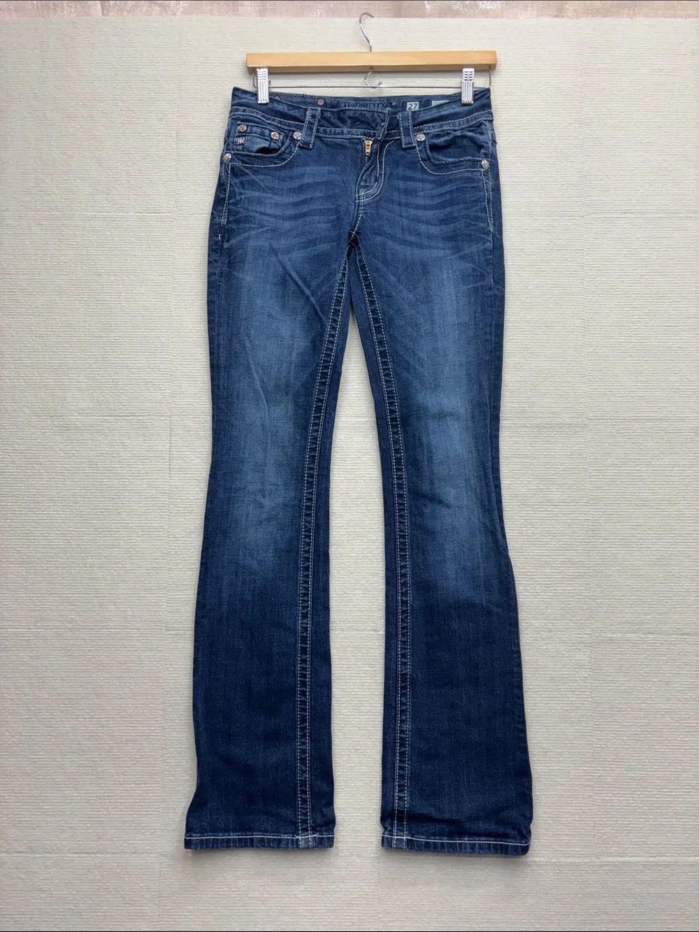 Miss Me | 27 boot Women's Classic Bootcut Jeans - Dark Blue Denim - Picture 1 of 11